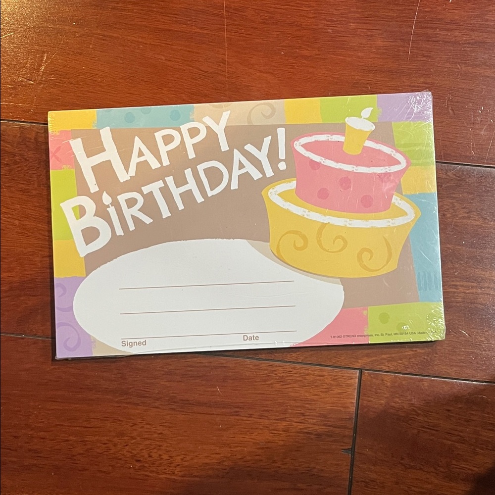 Colorful Birthday Card with Cake Design (30) New